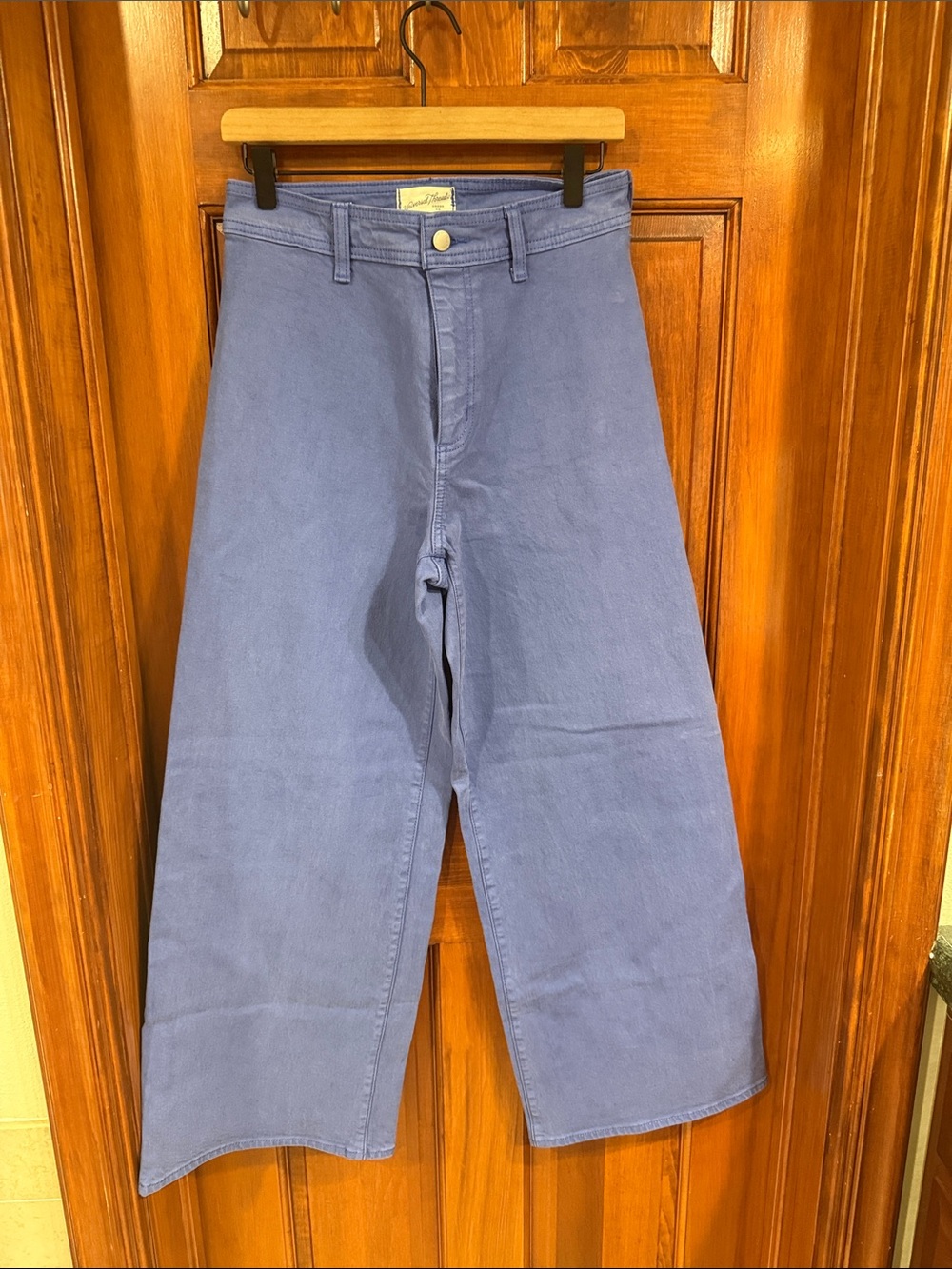 Men's Wide-Leg Blue Pants